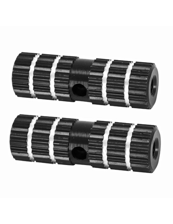 REPOSE PIED BMX ALU DIAM 24 mm NOIR  LONG 75 mm  POUR AXE DE 3-8 (PAIRE)