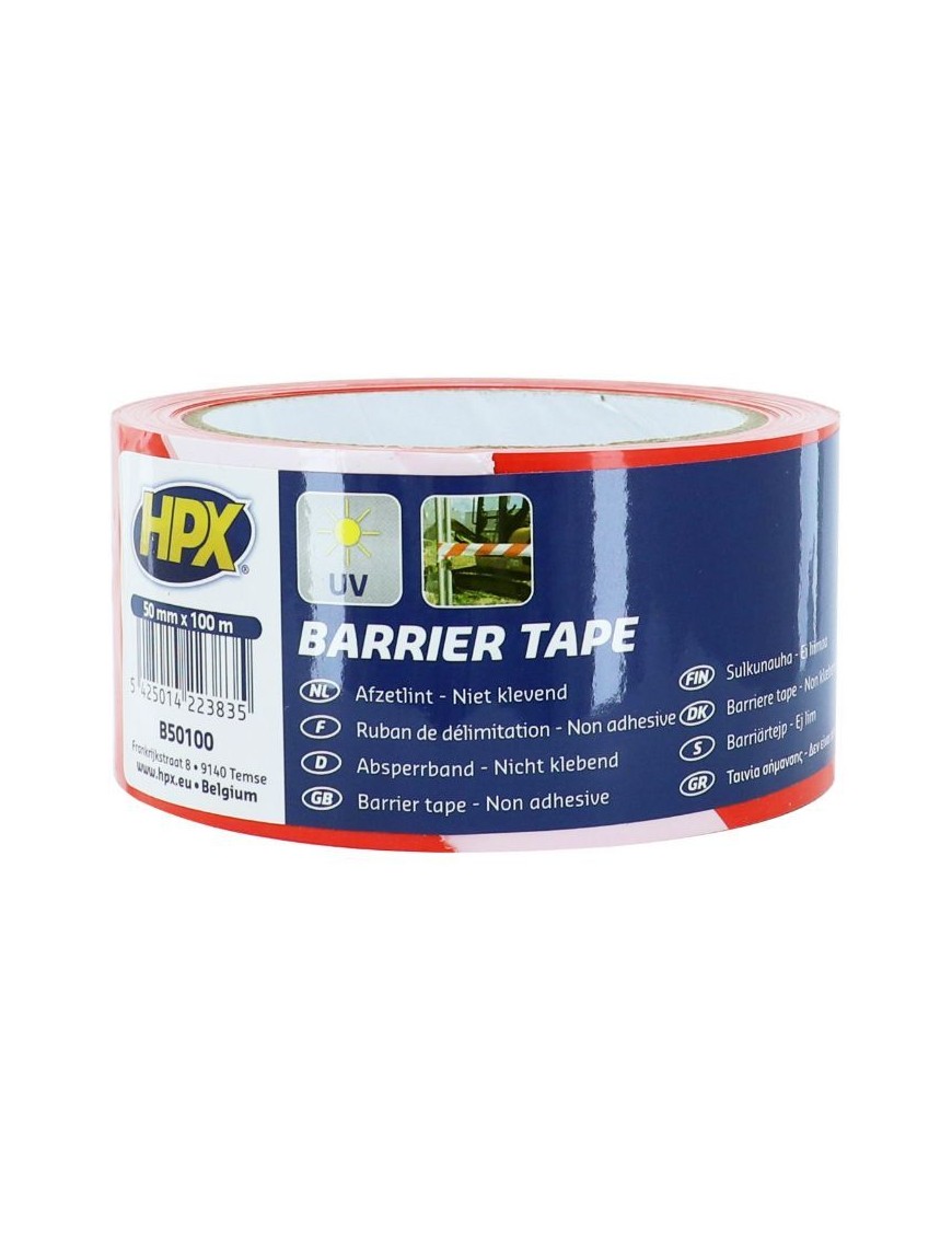 RUBAN DE DELIMITATION HPX BLANC-ROUGE 50 mm x 100 M