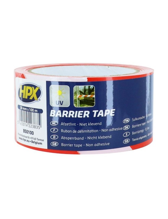 RUBAN DE DELIMITATION HPX BLANC-ROUGE 50 mm x 100 M