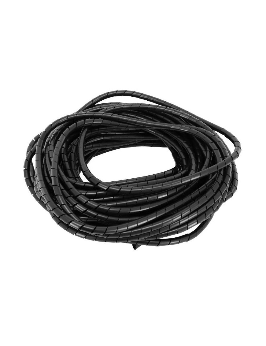 GAINE SPIRALE FLEXIBLE POUR FIL ELECTRIQUE DIAM 12-70mm NOIR (25M)  -SELECTION P2R-