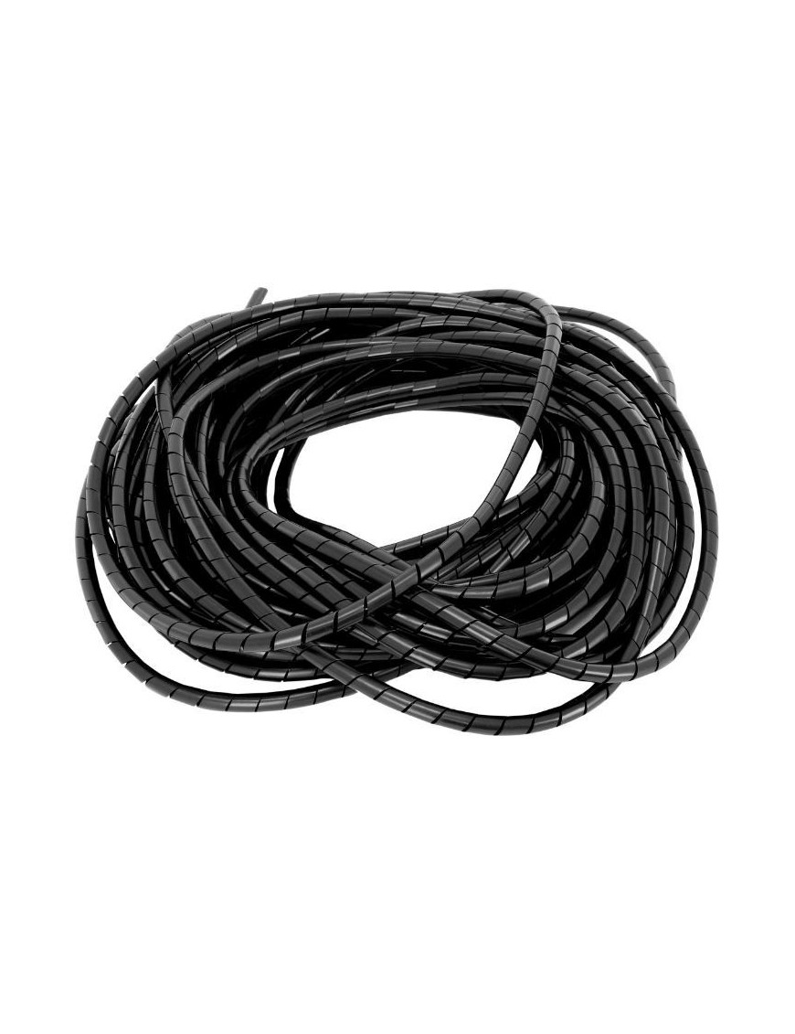 GAINE SPIRALE FLEXIBLE POUR FIL ELECTRIQUE DIAM 9-65mm NOIR (25M)  -SELECTION P2R-