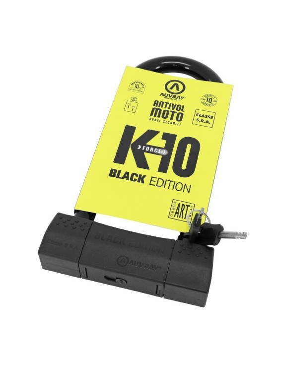 ANTIVOL U AUVRAY K10 BLACK EDITION  85x230mm  (DIAM 18mm) (CLASSE SRA)