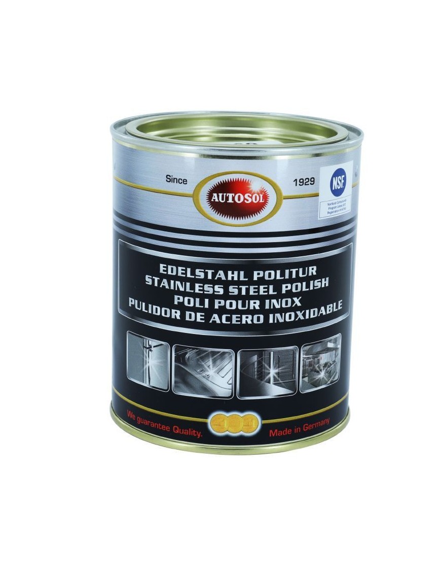 POLISH METAL AUTOSOL STAINLESS STEEL POUR ACIER INOXYDABLE (POT 750 ml) (MADE IN GERMANY - QUALITE PREMIUM)