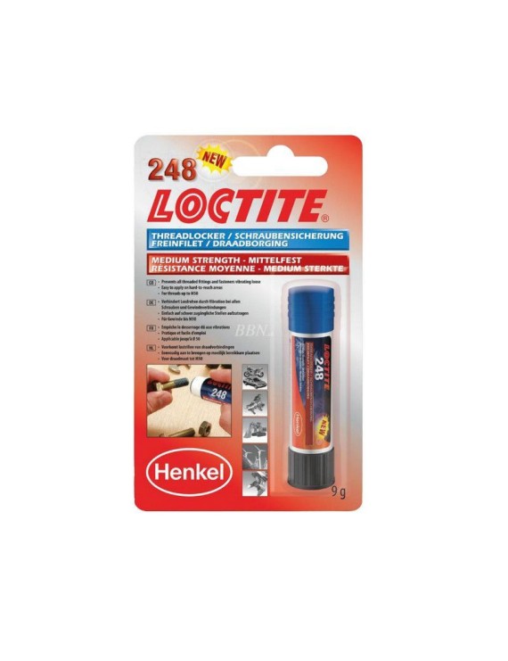 FREIN FILET NORMAL LOCTITE 248 A RESISTANCE MOYENNE (STICK 9 g SOUS BLISTER)