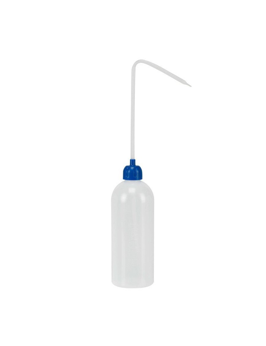 FLACON-BURETTE LABORATOIRE PRESSOL EN POLYETHYLENE TRANSPARENT  500ml  AVEC BEC RIGIDE (VENDU A L'UNITE)