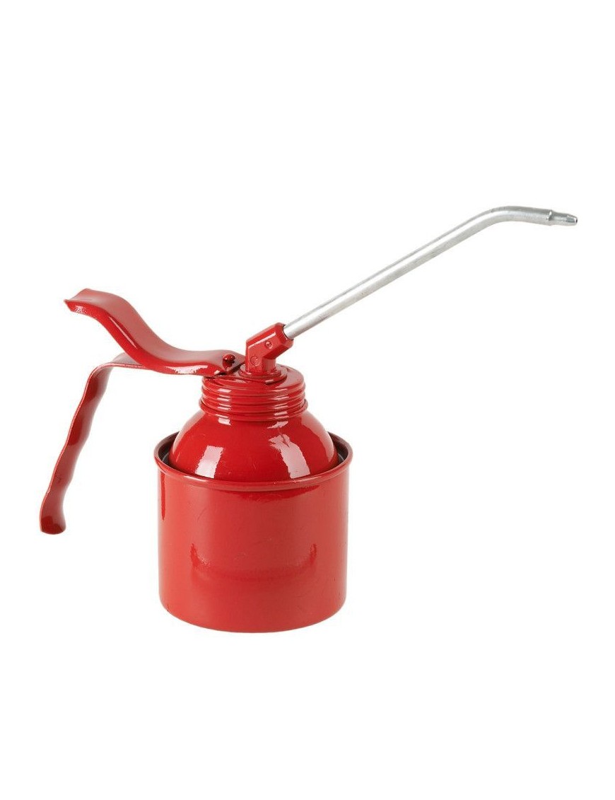 BURETTE STANDARD PRESSOL METAL ROUGE  250ml  AVEC BEC RIGIDE 135mm (VENDU A L'UNITE)