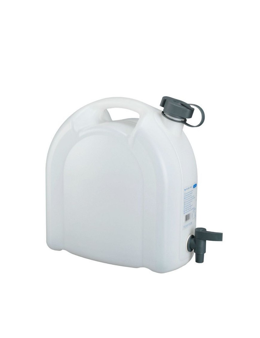 JERRYCAN-BIDON EAU PRESSOL EN POLYETHYLENE TRANSPARENT AVEC BOUCHON ET ROBINET 10L