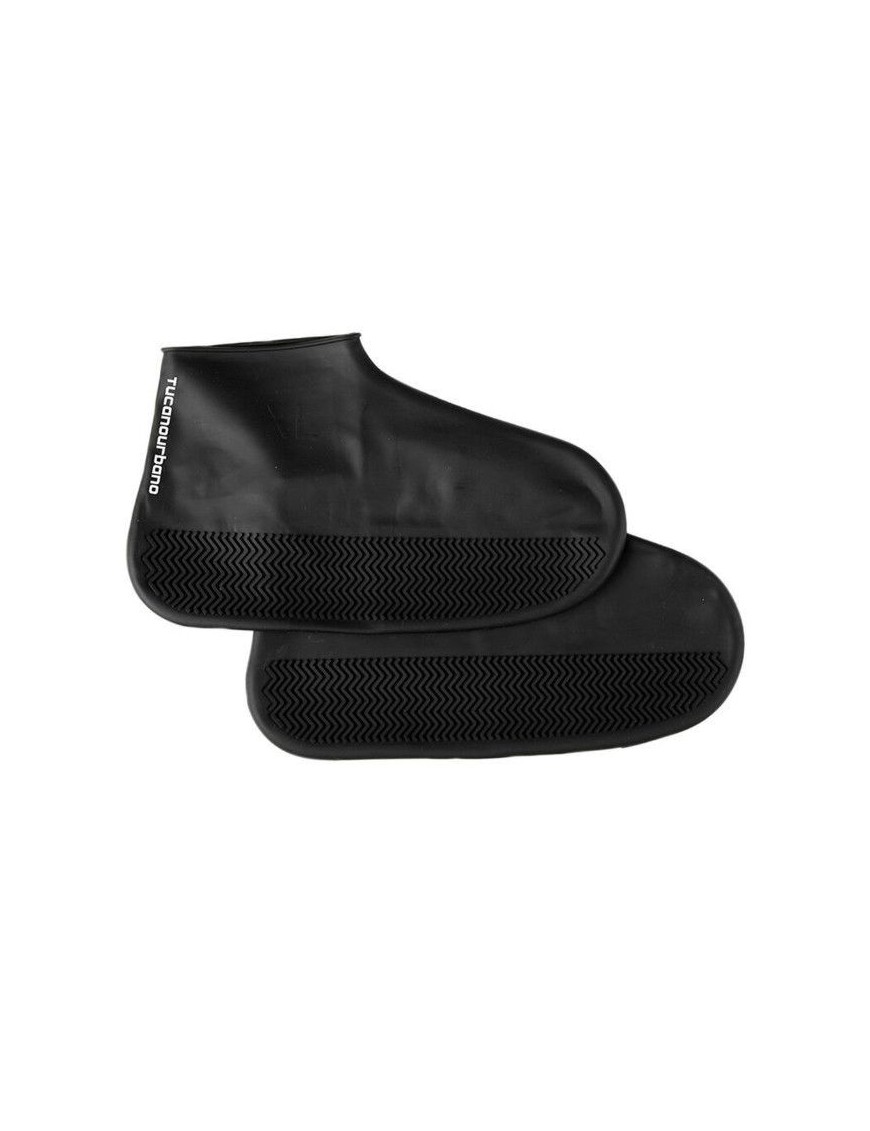 COUVRE CHAUSSURES TUCANO FOOTERINE EN SILICONE IMPERMEABLE NOIR  TAILLE L POUR CHAUSSURES 41 A 46 (SEMELLE ANTI-GLISSE)