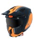 CASQUE TRIAL MT STREETFIGHTER SV TWIN NOIR MAT-ORANGE FLUO XL  SIMPLE ECRAN DARK TRANSFORMABLE AVEC MENTONNIERE AMOVIBLE (LIVRE