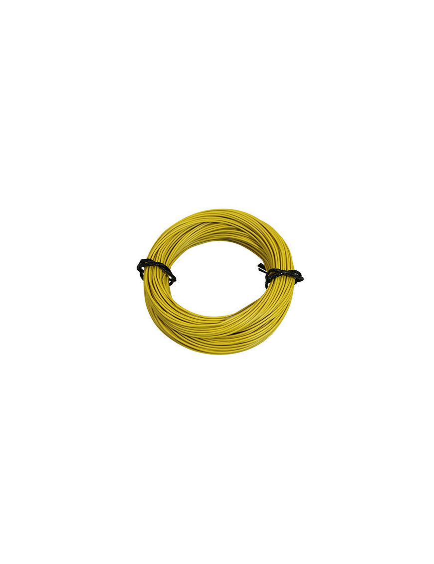 FIL ELECTRIQUE  0,50mm2  7-10  MULTIBRIN  JAUNE (50M)  -SELECTION P2R-