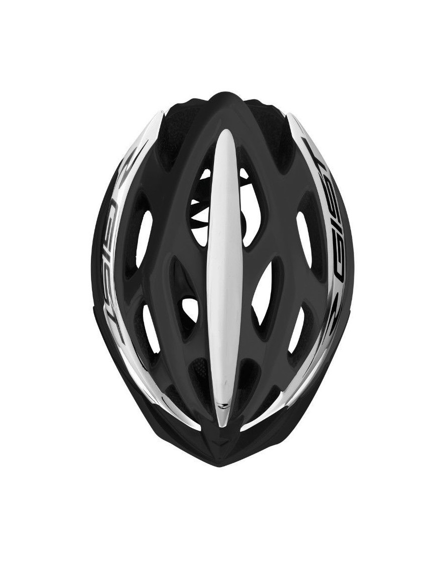 CASQUE VELO ADULTE GIST ROUTE-VTT FASTER NOIR-BLANC IN-MOLD TAILLE 56-62 REGLAGE MOLETTE 240 g