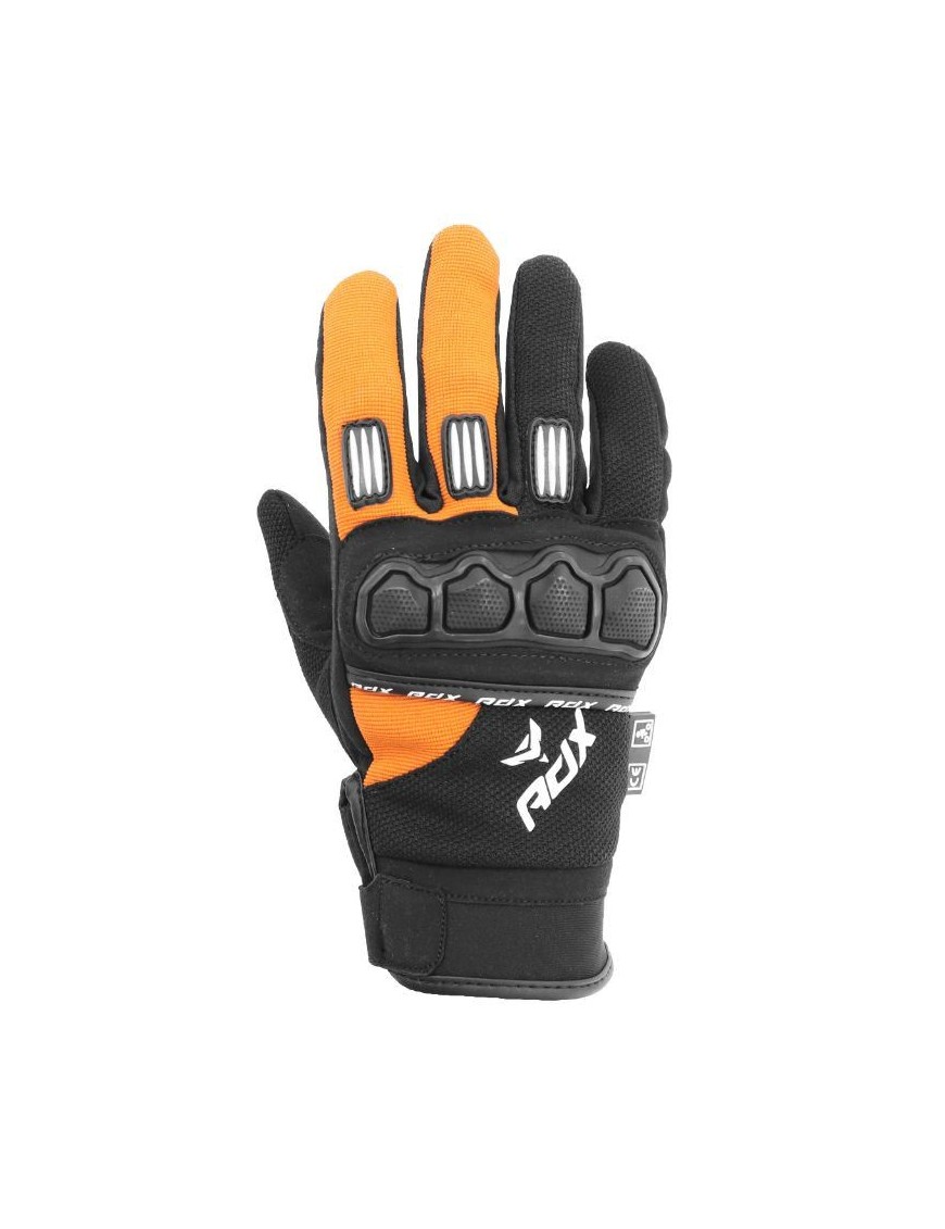 GANTS CROSS ADX TOWN NOIR-ORANGE FLUO  T 7 (XS)  ENFANT (HOMOLOGUE EN 13594:2015)