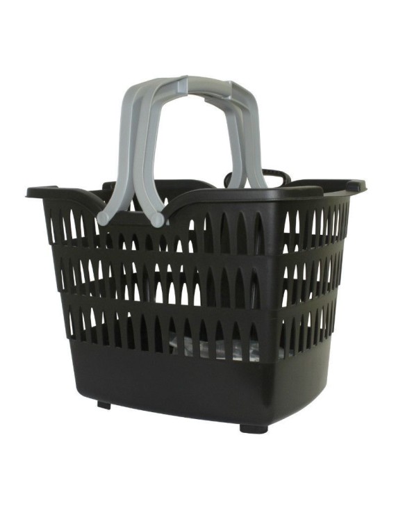 PANIER AVANT PLASTIQUE NOIR FIXATION RAPIDE CLIPS 22.2-31,8mm 19L (Lg38xL28xH30) POIDS MAX. 7.5Kgs POUR LEADER FOX