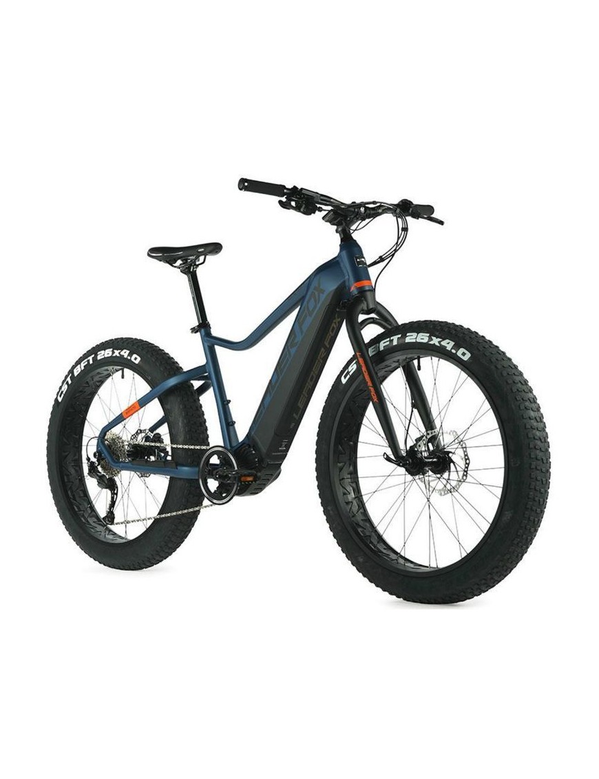 VELO ELECTRIQUE-VAE VTT FATBIKE 26 LEADER FOX BRAGA 2023 BLEU TIGRE 9V MOTEUR CENTRAL BAFANG M510 36V 95Nm BATTERIE 20Ah (18'' 