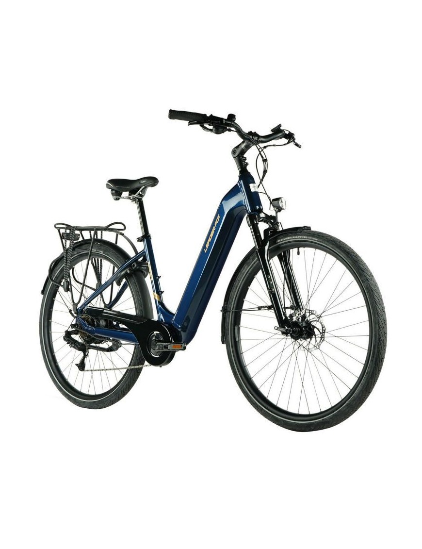 VELO ELECTRIQUE-VAE CITY 28 LEADER FOX NARA 2023 MIXTE BLEU 7V MOTEUR ROUE AR BAFANG 36V 45Nm BATTERIE 14Ah (20' '- H52cm - TAI