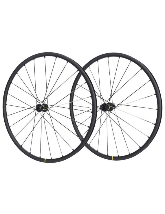 ROUES GRAVEL 700 MAVIC ALLROAD TUBELESS READY DISQUE CENTERLOCK NOIR 11-10V. SHIMANO (AVANT + ARRIERE) - AXE TRAVERSANT 12-100 