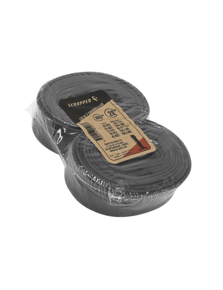 CHAMBRE A AIR VELO 700 x 35 IMPORT VALVE STANDARD (LOT DE 2)