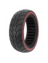 PNEU TROTTINETTE  8.5 X 2.50 NOIR LISERET ROUGE - PNEU PLEIN (POUR DUALTRON ET AUTRES)