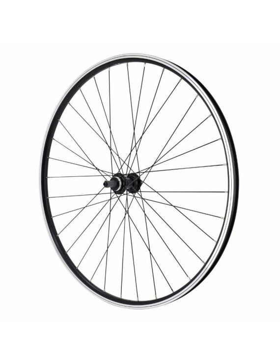 ROUE VTC 700X35 ER10 ARRIERE ALU DOUBLE PAROI MOYEU ROUE LIBRE NOIR BLOCAGE (JANTE AVEC OEILLETS) JANTE 19C 32 RAYONS NOIRS