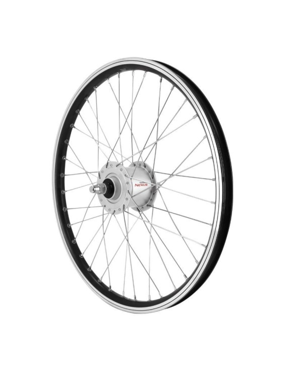 ROUE VTT 20" ER10 AVANT ALU NOIR MOYEU SHIMANO DYNAMO AXE PLEIN DH-C3000 6V-3W JANTE 19C (POUR ECLAIRAGE AVANT ET ARRIERE) - CO