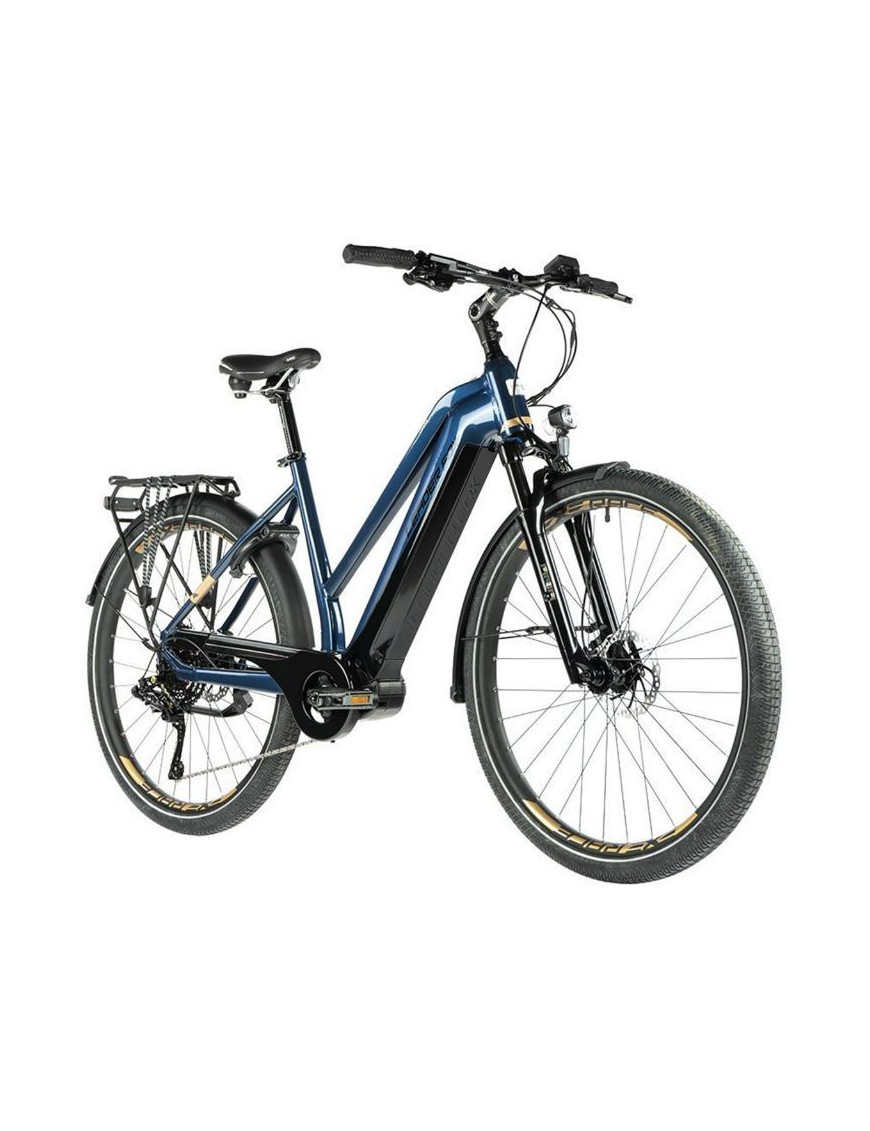 VELO ELECTRIQUE-VAE VTC 28 LEADER FOX LUCAS 2023 FEMME BLEU 9V MOTEUR CENTRAL BAFANG M420 36V 80Nm BATTERIE 20Ah (18'' - H46cm 