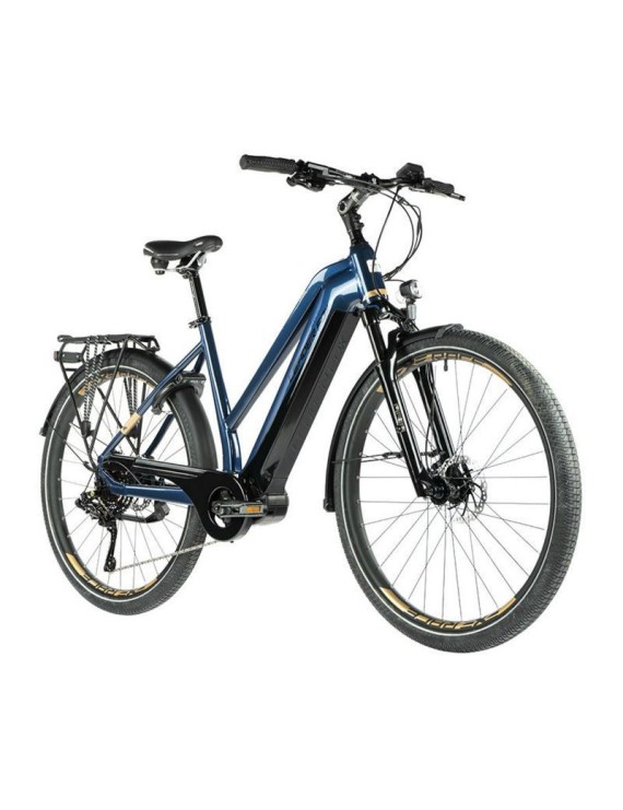 VELO ELECTRIQUE-VAE VTC 28 LEADER FOX LUCAS 2023 FEMME BLEU 9V MOTEUR CENTRAL BAFANG M420 36V 80Nm BATTERIE 20Ah (18'' - H46cm