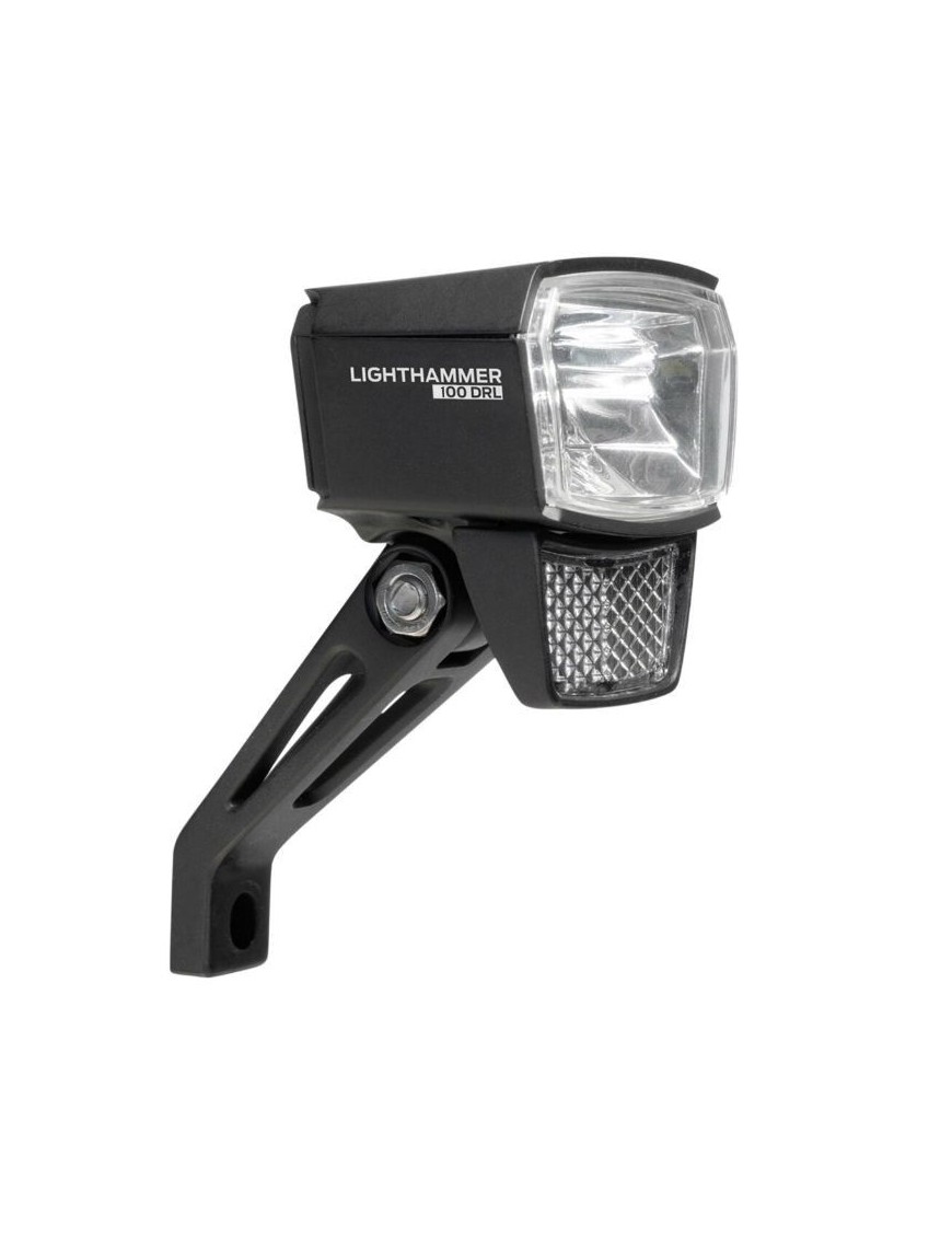 ECLAIRAGE VELO VAE - E-BIKE AVANT SUR FOURCHE TRELOCK LS890 6-12V 100 LUX NOIR - POUR VOIR A 100M ET VISIBLE A 5KMS