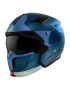 CASQUE TRIAL MT STREETFIGHTER SV TOTEM C17 BLEU MAT    XS  SIMPLE ECRAN DARK TRANSFORMABLE AVEC MENTONNIERE AMOVIBLE (LIVRE AVE