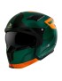 CASQUE TRIAL MT STREETFIGHTER SV TOTEM C6 VERT-ORANGE MAT  M  SIMPLE ECRAN DARK TRANSFORMABLE AVEC MENTONNIERE AMOVIBLE (LIVRE