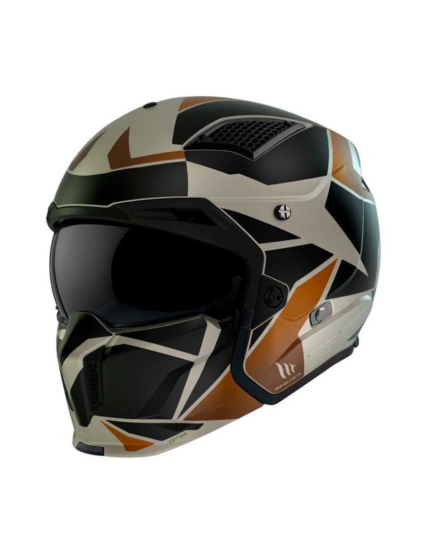 CASQUE TRIAL MT STREETFIGHTER SV P1R GRIS MAT L  SIMPLE ECRAN DARK TRANSFORMABLE AVEC MENTONNIERE AMOVIBLE (LIVRE AVEC UN ECRAN