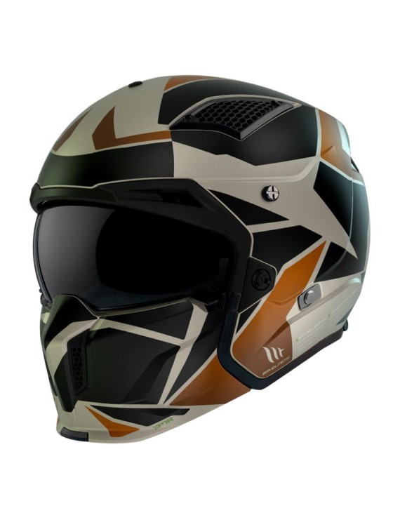 CASQUE TRIAL MT STREETFIGHTER SV P1R GRIS MAT   S  SIMPLE ECRAN DARK TRANSFORMABLE AVEC MENTONNIERE AMOVIBLE (LIVRE AVEC UN ECR