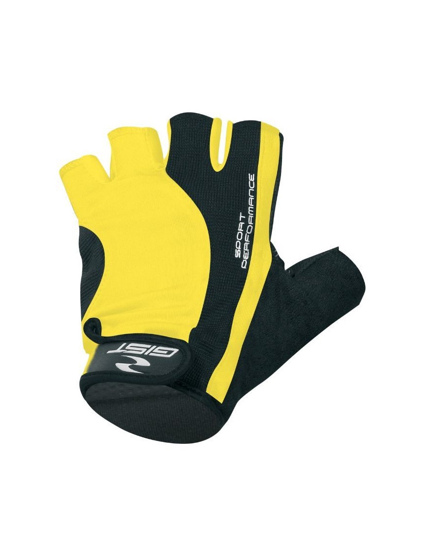 GANTS VELO COURT GIST PRO JAUNE FLUO XXL (PAIRE SUR CARTE) AVEC VELCRO  -5515