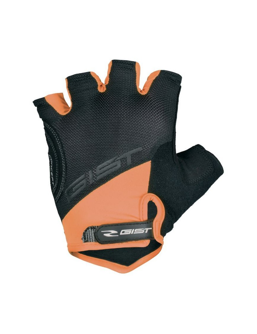 GANTS VELO COURT GIST D-GRIP GEL ETE ORANGE FLUO  M (PAIRE SUR CARTE) AVEC VELCRO  -5511