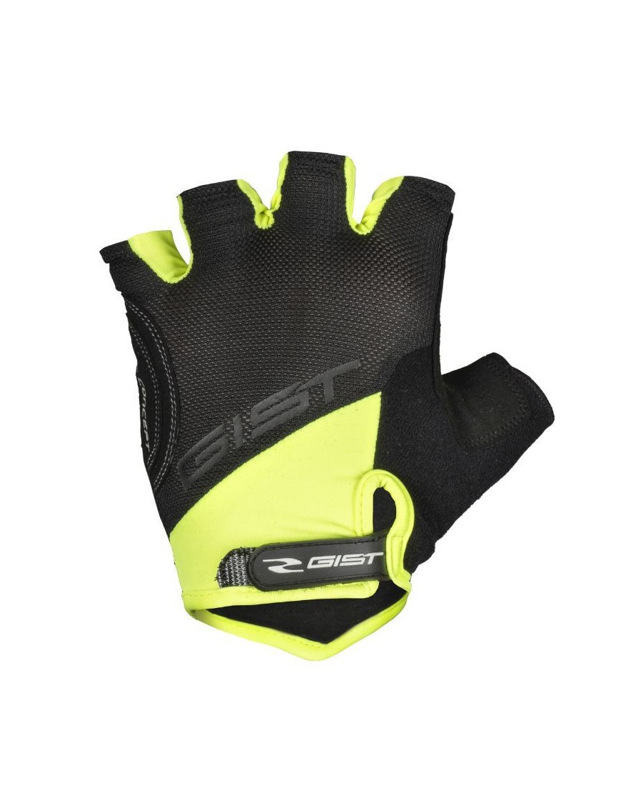 GANTS VELO COURT GIST D-GRIP GEL ETE JAUNE FLUO XXL (PAIRE SUR CARTE) AVEC VELCRO  -5511