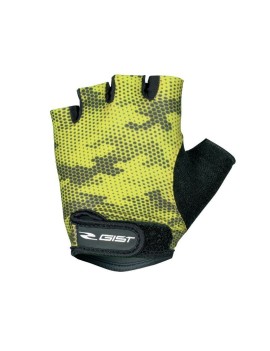 GANTS VELO ENFANT KID COURT GIST JAUNE FLUO-NOIR S (PAIRE SUR CARTE) AVEC VELCRO  -8158