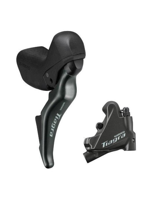 FREIN A DISQUE ROUTE HYDRAULIQUE SHIMANO TIAGRA ARRIERE 10V. R4725 DOUBLE NOIR (LEVIER-MANETTE AVEC ETRIER +DURITE ASSEMBLE 170