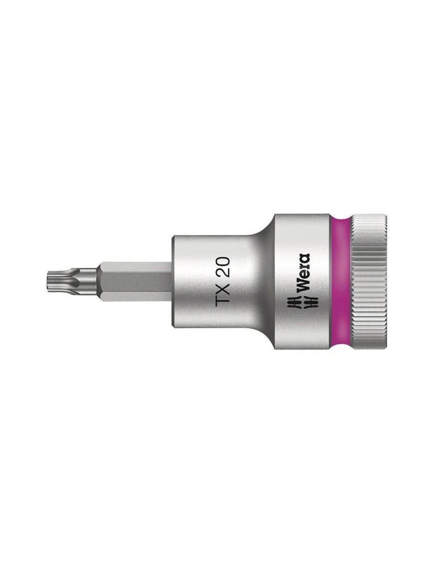 DOUILLE TORX WERA 8767 HF ZYKLOP 1-2 DIAM 20 mm LONGUEUR 60 mm (VENDU A L'UNITE)  -MARQUE ALLEMANDE POUR LES ATELIERS-