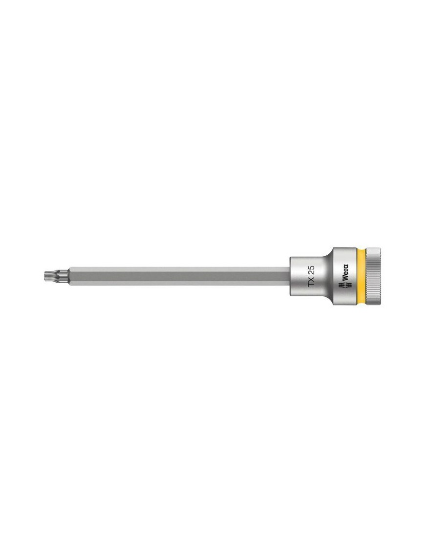 DOUILLE TORX WERA 8767 HF ZYKLOP 1-2 DIAM 25 mm LONGUEUR 140 mm (VENDU A L'UNITE)  -MARQUE ALLEMANDE POUR LES ATELIERS-