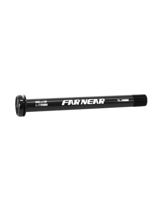 AXE TRAVERSANT - BLOCAGE AVANT SWITCH FILETAGE m12x1.0mm SYNTACE POUR 12X100 NOIR (119mm HORS BUTEE DONT FILETAGE 13mm)
