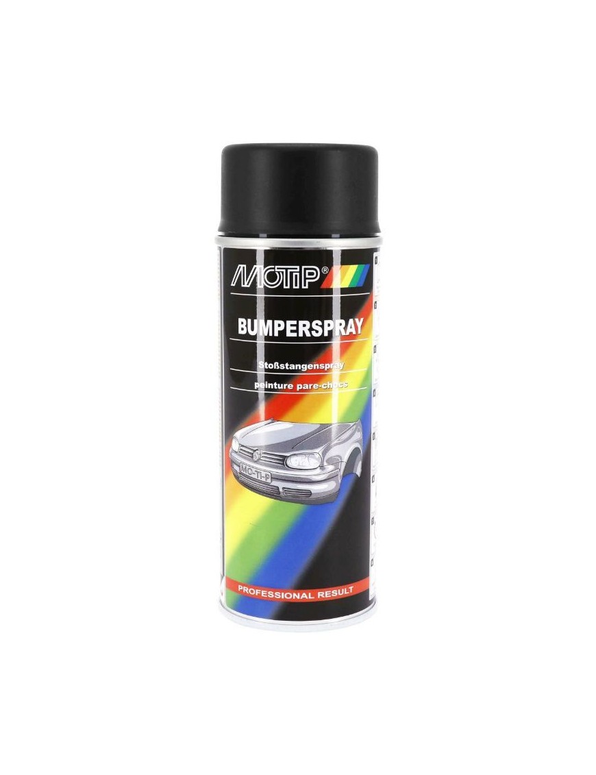 BOMBE DE PEINTURE MOTIP BUMPERSPRAY PLASTIQUE NOIR 400 ml (04073)