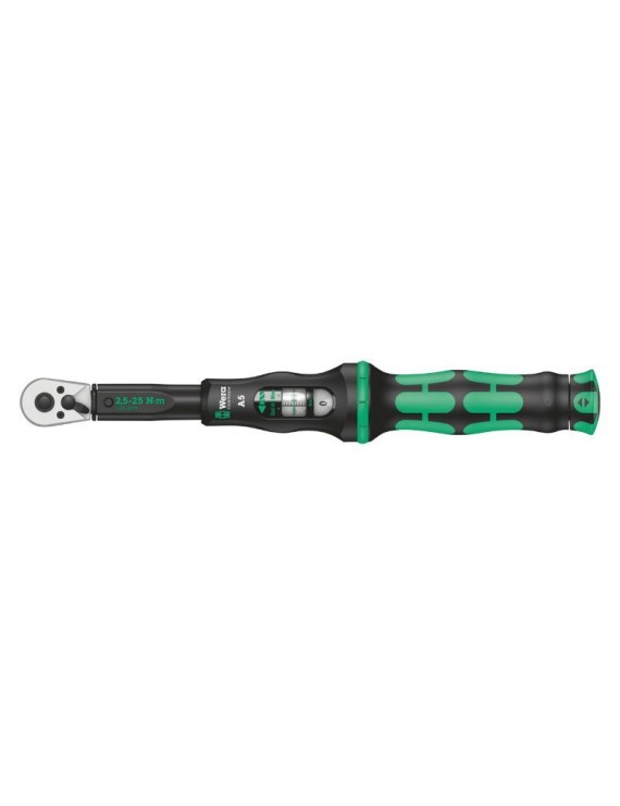 CLE DYNAMOMETRIQUE WERA CLICK TORQUE 1-4 SERRAGE DE 2,5 A 25 Nm NOIR-VERT (VENDU A L'UNITE)  -MARQUE ALLEMANDE POUR LES ATELIER