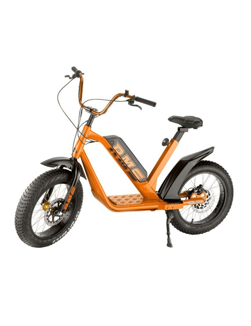 DRAISIENNE ELECTRIQUE RMS E-DRAIS MAX ORANGE RAL 2008 MOTEUR 350 W HOMOLOGUE NF EN 14764 (DIM 1,65x0,83x1,18m)  -MADE IN FRANCE