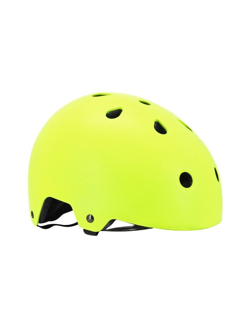 CASQUE VELO ADULTE AUVRAY URBAN JAUNE FLUO AVEC ECLAIRAGE INTEGRE SUR MOLETTE REGLABLE TAILLE 58-61