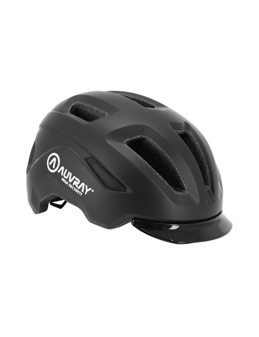 CASQUE VELO ADULTE AUVRAY URBAIN REFLEX NOIR IN-MOLD TAILLE 59-63 REGLAGE MOLETTE