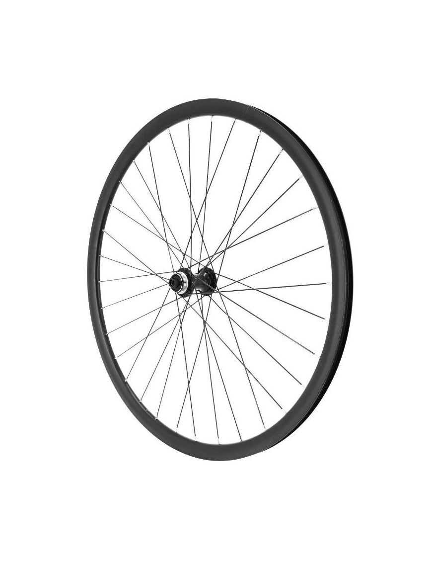 ROUE GRAVEL 700 P2R AVANT DISC CENTERLOCK TUBELESS READY MOYEU SHIMANO RS470 NOIR  AXE TRAVERSANT 12-142 JANTE 19C 32 RAYONS AC