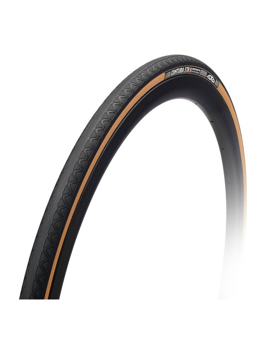 PNEU ROUTE 700 X 25 TUFO COMTURA 5TR TUBELESS NOIR-BEIGE TS (25-622)