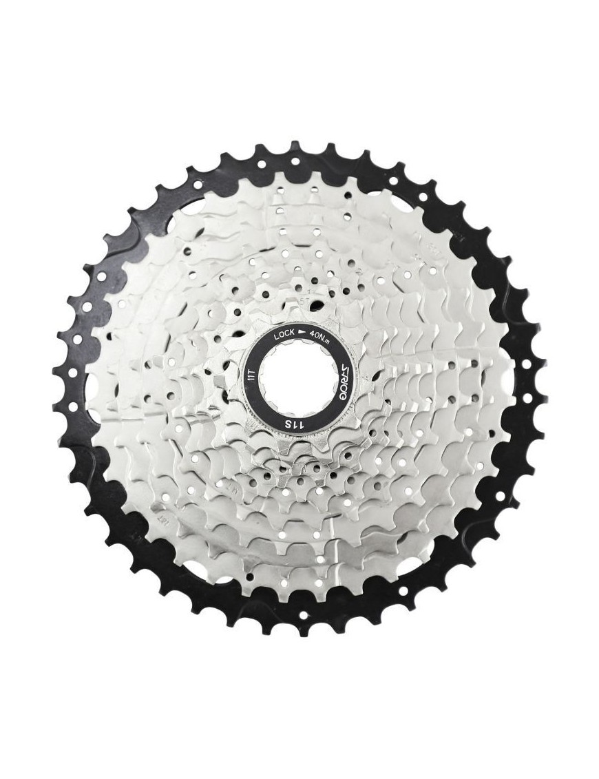 CASSETTE 11V. SRIDE M400 11-42 POUR SHIMANO-SRAM VTT ARGENT-NOIR (VENDU A L UNITE)   (11-13-15-17-19-21-24-28-32-36-42)