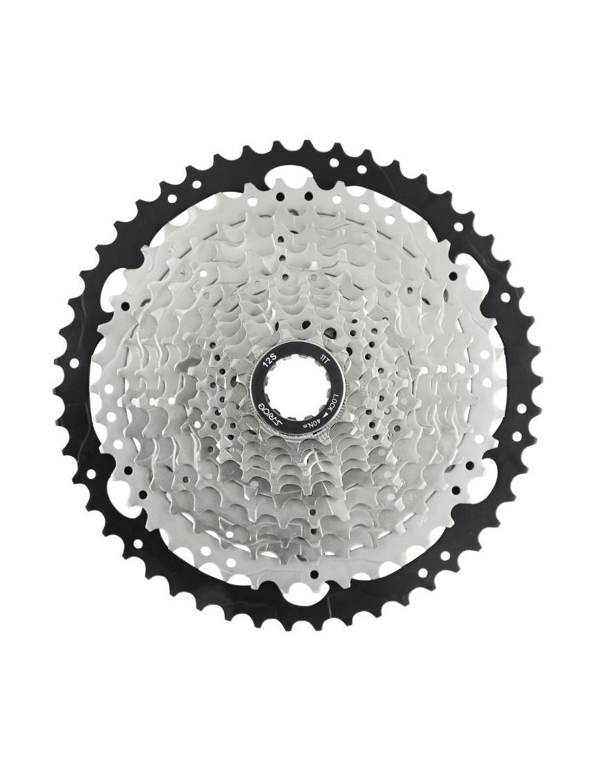 CASSETTE 12V. SRIDE M320 11-50 POUR SHIMANO-SRAM VTT ARGENT-NOIR (VENDU A L UNITE)   (11-13-15-17-19-21-24-28-32-36-42-50)