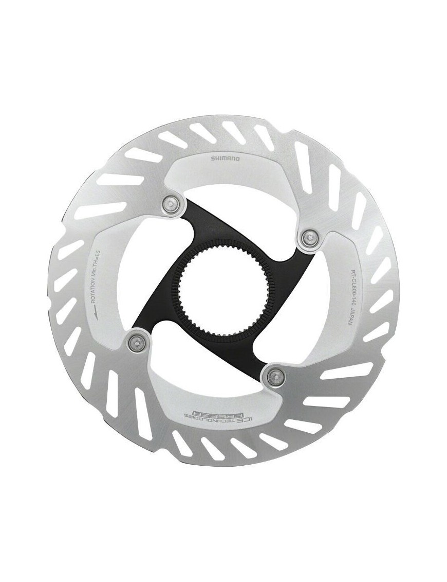 DISQUE DE FREIN ROUTE - VTT SHIMANO CENTERLOCK ICE TECH 140mm ECROU INTERIEUR  -CL800SS - NIVEAU ULTEGRA-XT