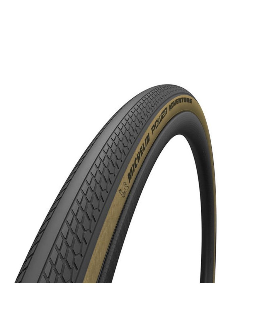 PNEU GRAVEL 700 X 30 MICHELIN POWER ADVENTURE NOIR FLANC BEIGE TUBELESS READY TS (30-622)